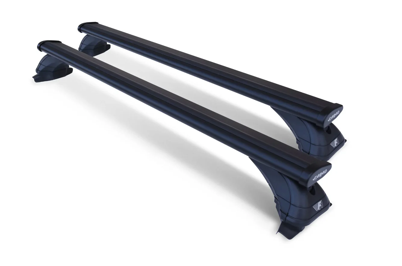 Farad-Barre portatutto Aerodynamic black con kit Lux per MAZDA TRIBUTE 5 porte anno 2002-2007 con corrimano alto