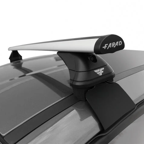 Farad-Barre portatutto Aerodynamic silver con kit Lux per NISSAN MICRA 5 porte anno 2017> senza corrimano - Image 4