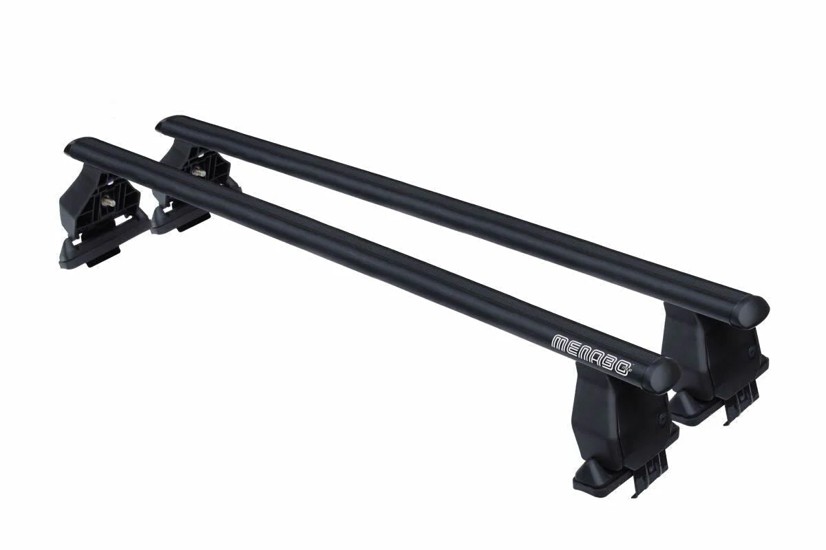 MENABO - Barre portatutto TEMA in acciaio con Kit per SEAT Leon II (1P) 4 porte anno 05>09 (senza corrimano)