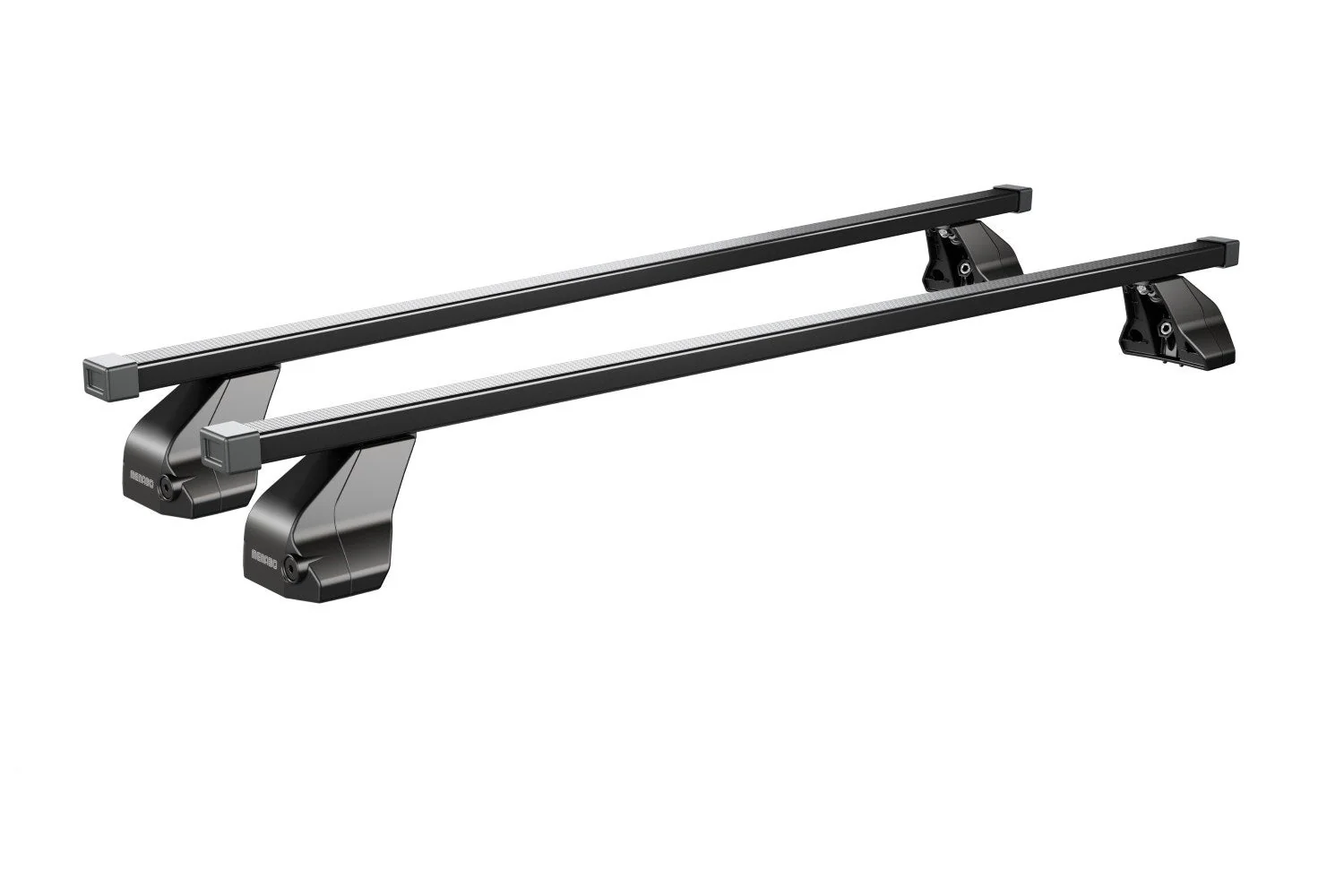 Barre portatutto Menabo Omega in acciaio zincato colore nero per BMW Serie 2 (F22) Coupé 2 porte anno dal 2014 al 2021 con tetto liscio