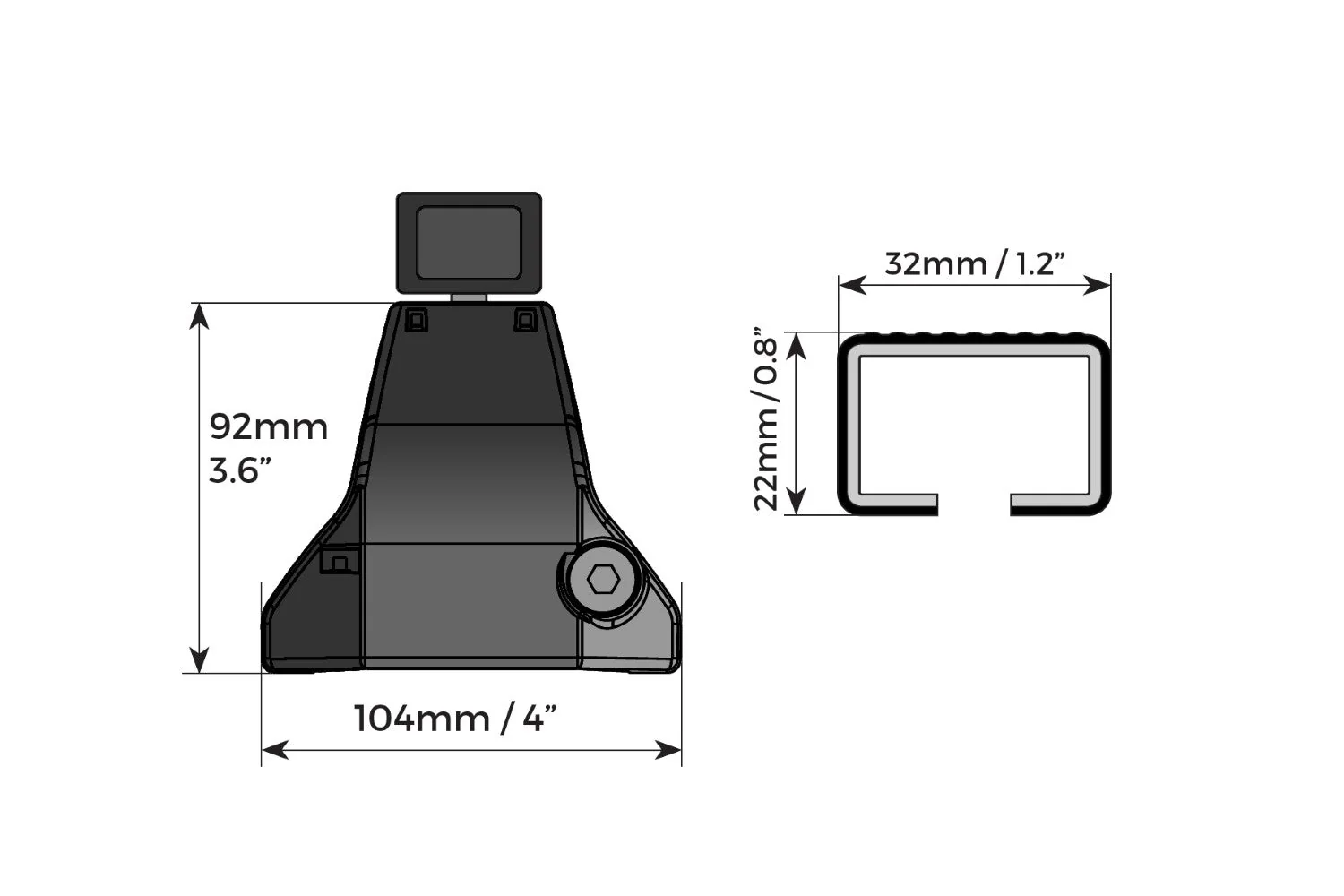 Barre portatutto Menabo Omega in acciaio zincato colore nero per MERCEDES CLA (C118) 4 porte anno dal 2019 in poi con tetto liscio - Image 7